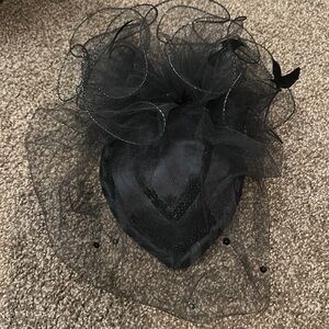 Rare Vintage Fascinators Hats Mesh feathers sequins Kentucky derby Fascinator